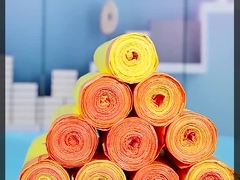 Ekologiczne worki z odpadami z recyklingu wykonane z tworzyw sztucznych z zamknięciem sznurowym